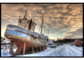 Port Ustka zimą, fot.Mariusz Surowiec
